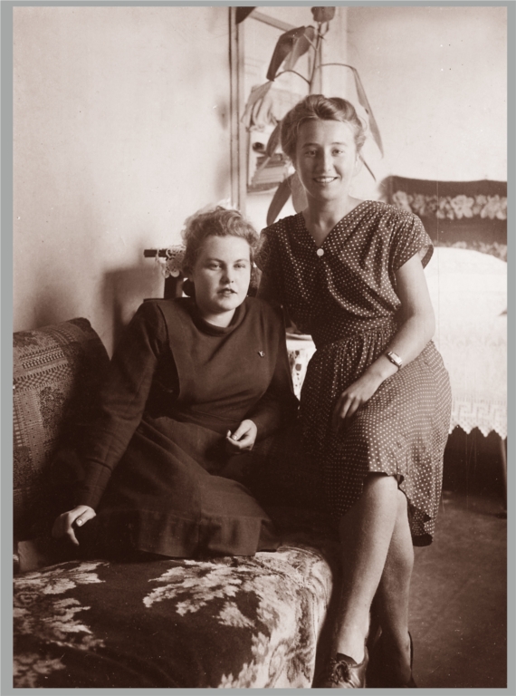 Marga with her cousin Alvina Melnikova